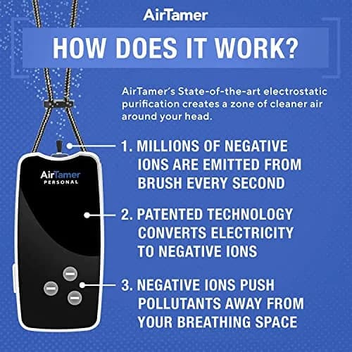 AirTamer A310 Personal Air Purifier Necklace | Ionic Technology for Cleaner Air thumbnail 6