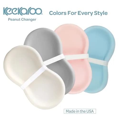 Keekaroo Peanut Changer Baby Vanilla | Water-Resistant Wipeable Changing Pad thumbnail 6