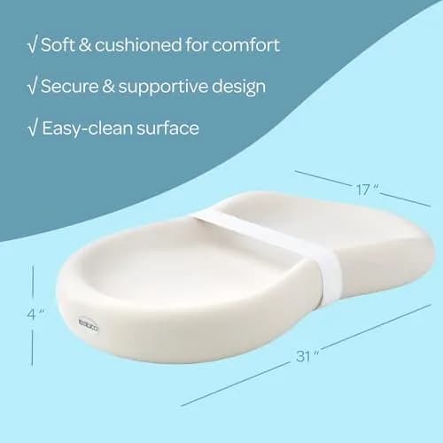 Keekaroo Peanut Changer Baby Vanilla | Water-Resistant Wipeable Changing Pad thumbnail 8