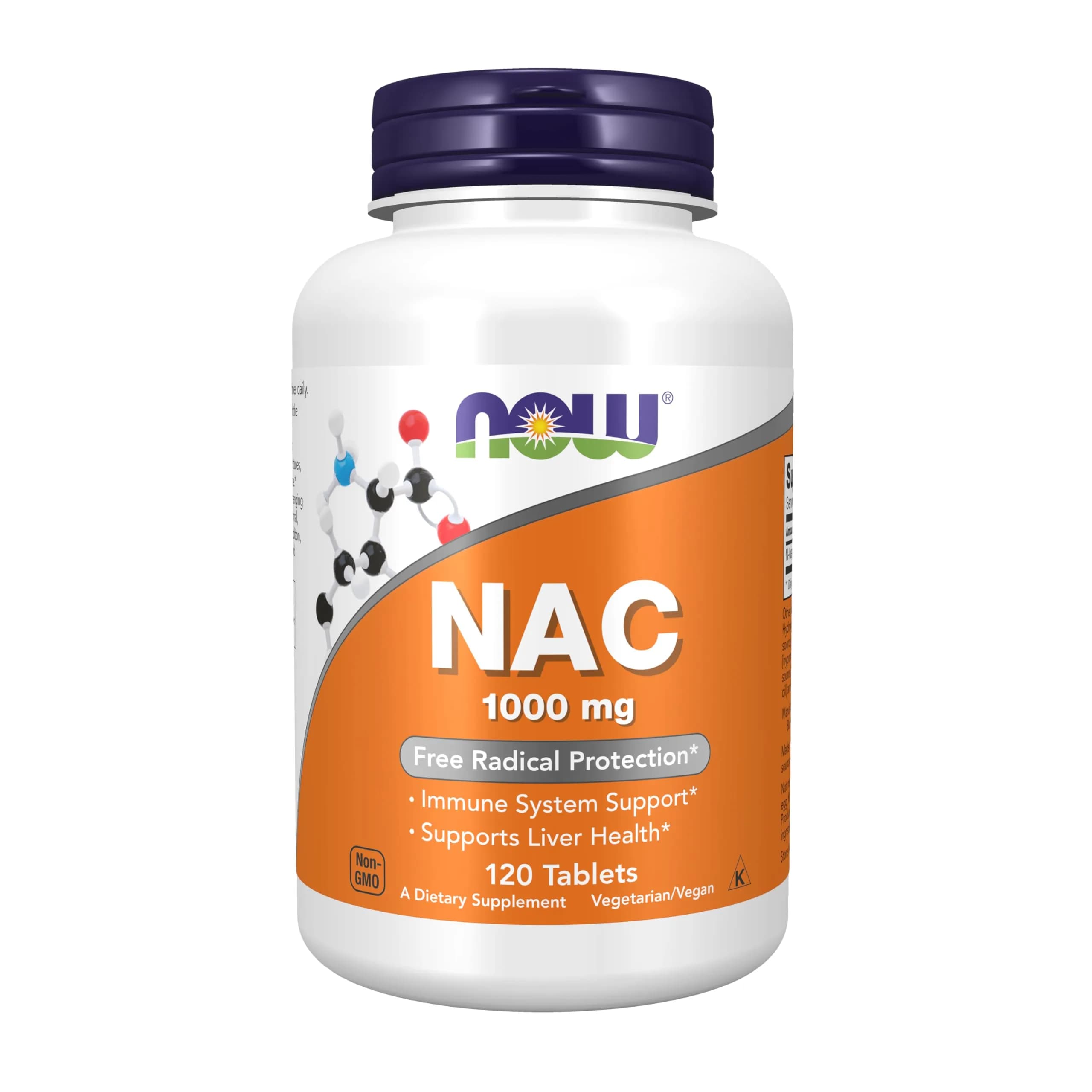 NOW Supplements NAC 1,000 mg | Free Radical & Immune Support | 120 Tablets - main product image