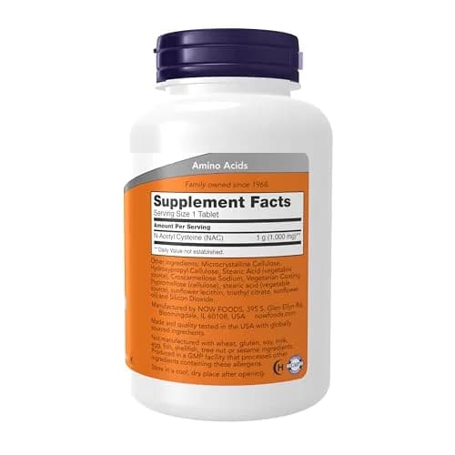 NOW Supplements NAC 1,000 mg | Free Radical & Immune Support | 120 Tablets thumbnail 2