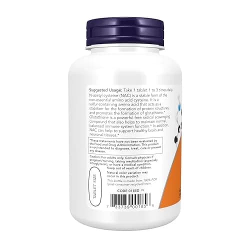 NOW Supplements NAC 1,000 mg | Free Radical & Immune Support | 120 Tablets thumbnail 3