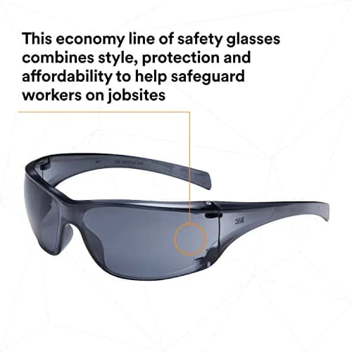 3M Virtua AP Safety Glasses with Side Shields, Anti-Fog Anti-Scratch Gray Lens, Gray Frame, 1 oz | ANSI Z87.1 High Impact Rated thumbnail 3