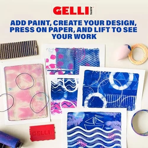 Gelli Arts Gel Printing Plate 5" x 7" (12.7cm x 17.8cm) | Monoprinting Made Simple for Indian Artists thumbnail 5