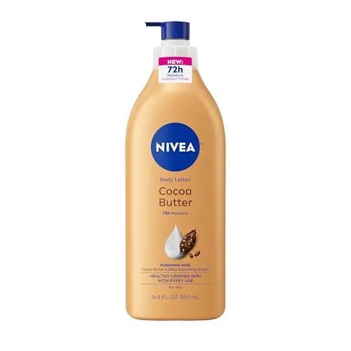NIVEA Cocoa Butter Body Lotion for Dry Skin with Hyaluronic Acid, 499 ml (16.9 Fl Oz) | 72-Hour Deep Nourishing Moisture thumbnail 1