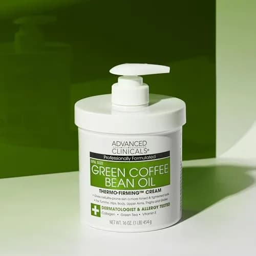 Advanced Clinicals Green Coffee Bean Thermo - Firming Body Lotion 16 Oz | Caffeine & Collagen Moisturizer for Firm, Smooth Skin thumbnail 8