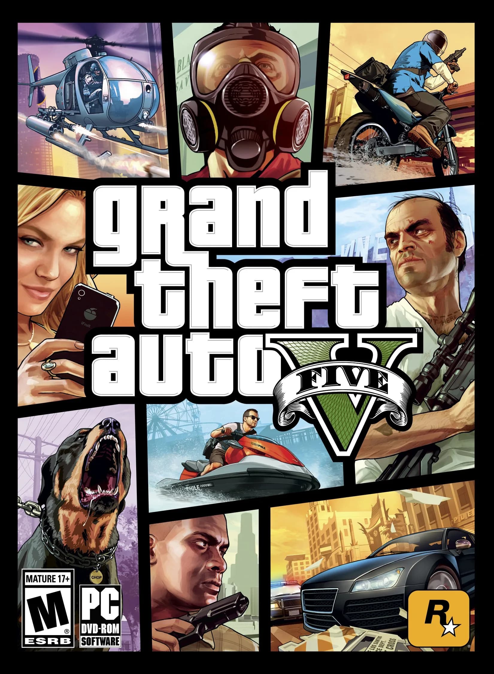 Rockstar Games Grand Theft Auto V PS4 | Open World Action Game 6.7 in x 5.3 in x 0.6 in — PC
