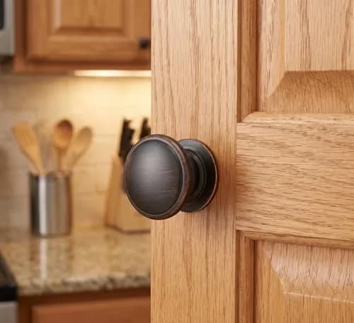 Cosmas 4702ORB Oil Rubbed Bronze Cabinet Knobs 1-1/4 Inch Diameter (3.17cm), 10-Pack | Wide Base Design for Comfortable Grip thumbnail 1