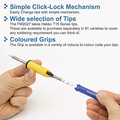 Hakko FM2027-01 Soldering Iron | Compatible with FX951, FX952, FM203, FM204, FM206 stations thumbnail 3