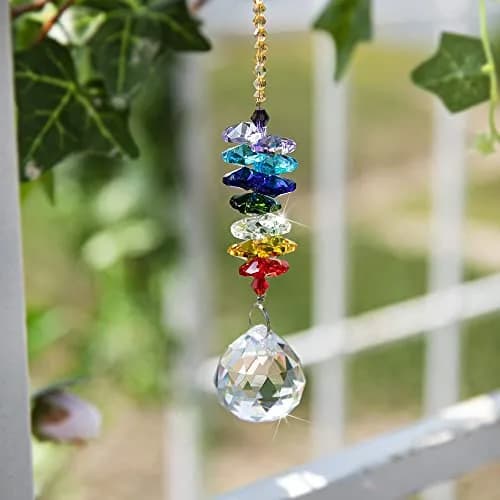 H&D Hyaline & Dora Crystal Suncatcher Ball Prism 24cm (9.5 inch) | Rainbow Maker for Garden & Home Decor thumbnail 1