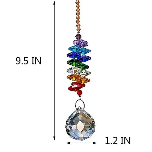 H&D Hyaline & Dora Crystal Suncatcher Ball Prism 24cm (9.5 inch) | Rainbow Maker for Garden & Home Decor thumbnail 5