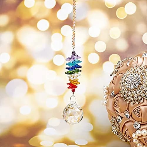 H&D Hyaline & Dora Crystal Suncatcher Ball Prism 24cm (9.5 inch) | Rainbow Maker for Garden & Home Decor thumbnail 6