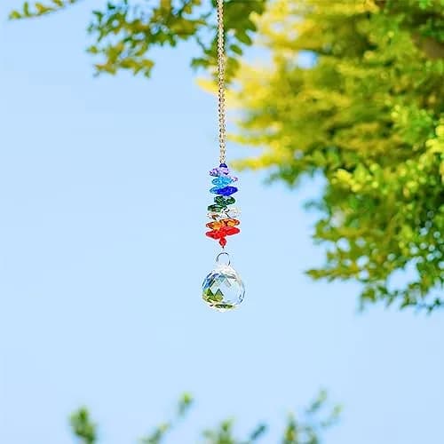 H&D Hyaline & Dora Crystal Suncatcher Ball Prism 24cm (9.5 inch) | Rainbow Maker for Garden & Home Decor thumbnail 3