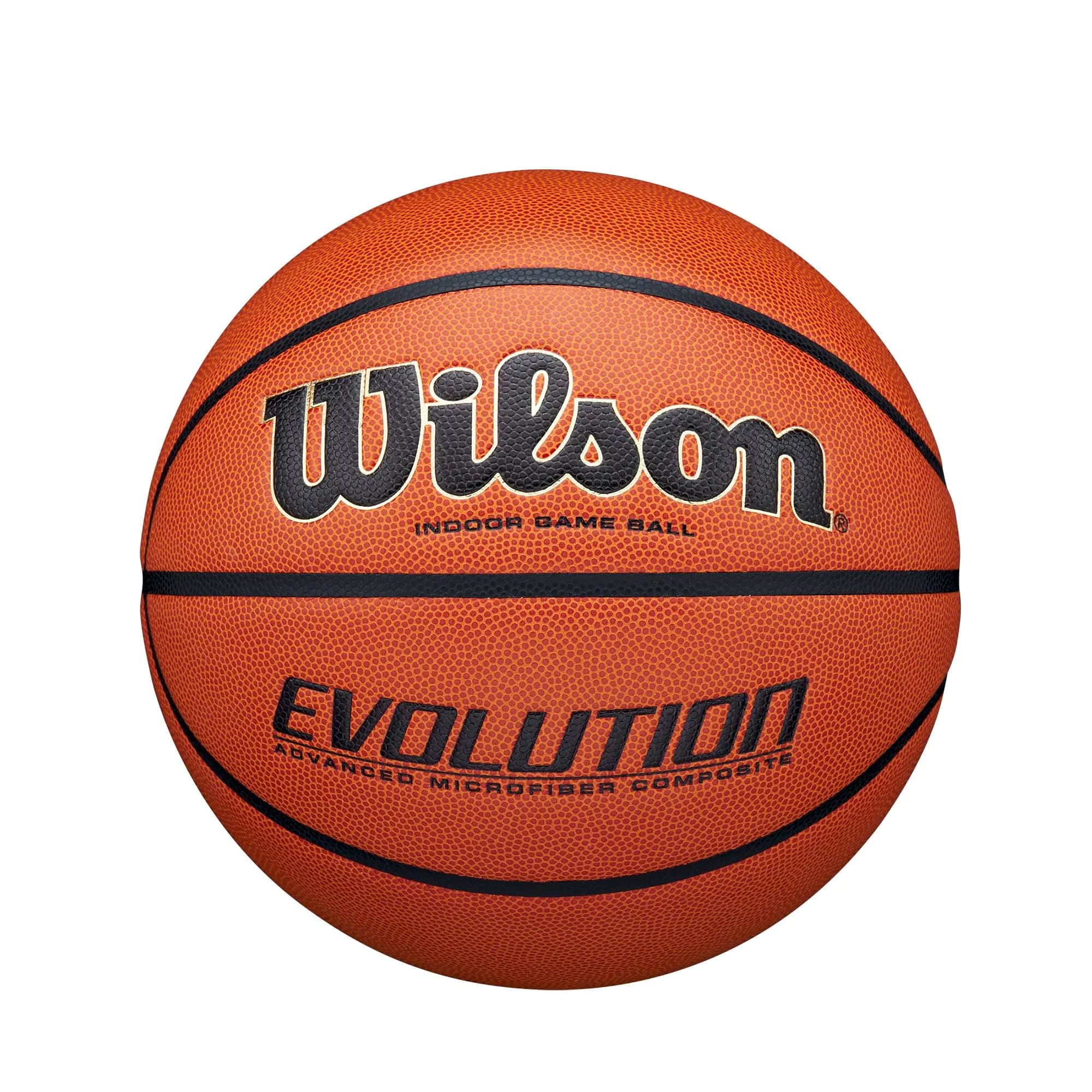 Wilson Evolution Game Basketball - Size 5 (27.5") | NFHS Approved Indoor Play — Brown - Game Ball
