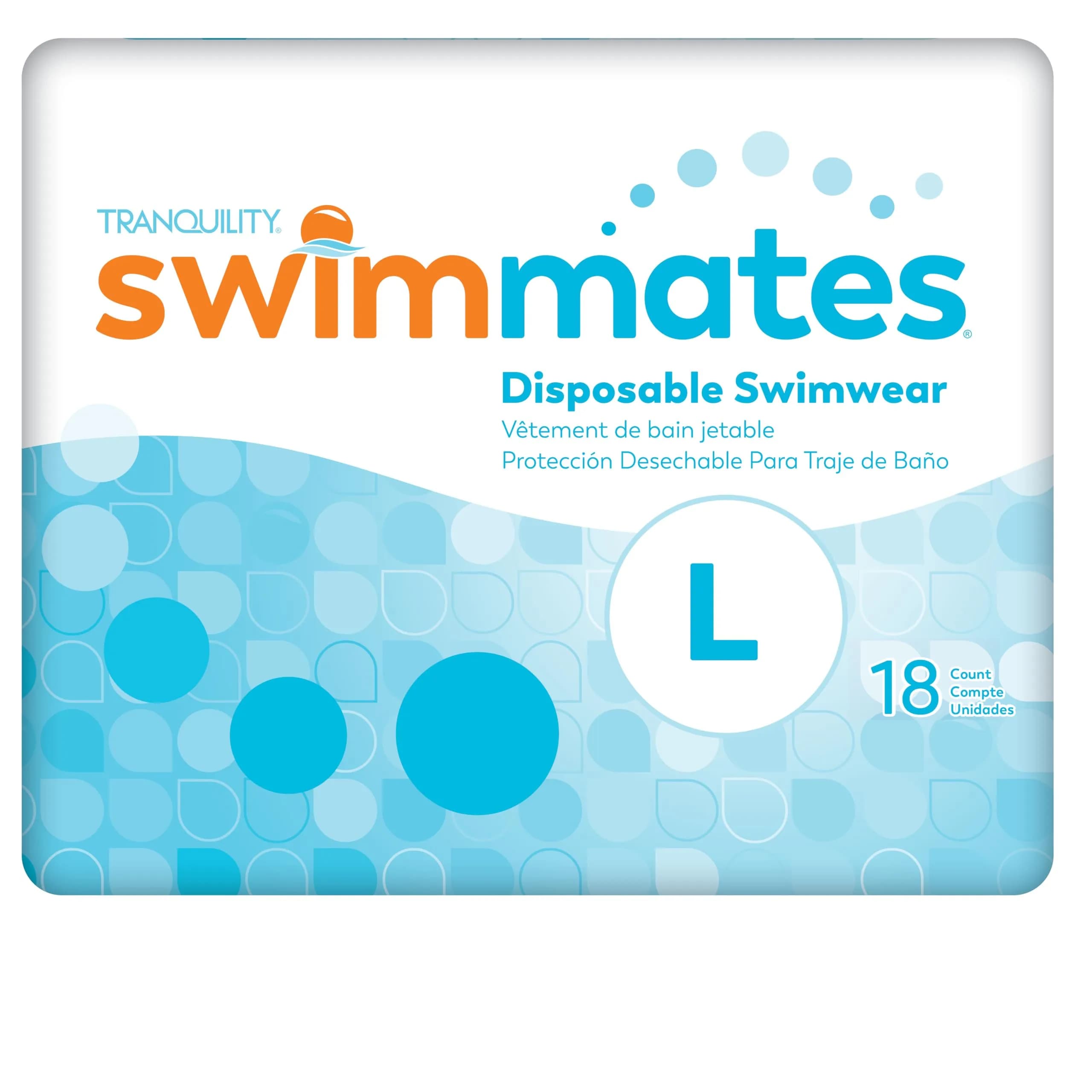 Swimmates Disposable Adult Swim Diapers Large (18 Count) | Bowel Incontinence Protection - main product image