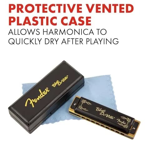 Fender Blues Deville Harmonica Key of Bb | Rich Tone Phosphor Bronze Reeds thumbnail 4