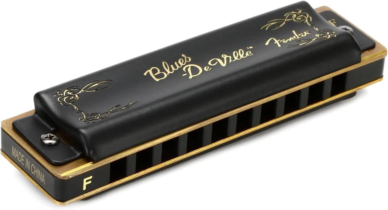 Fender Blues DeVille Harmonica, Key of F, 10-Hole | Bright Tone for Serious Performers - main product image