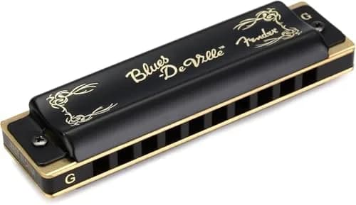 Fender Blues DeVille Harmonica Key of G | Phosphor Bronze Reeds, Molded PVC Comb thumbnail 1