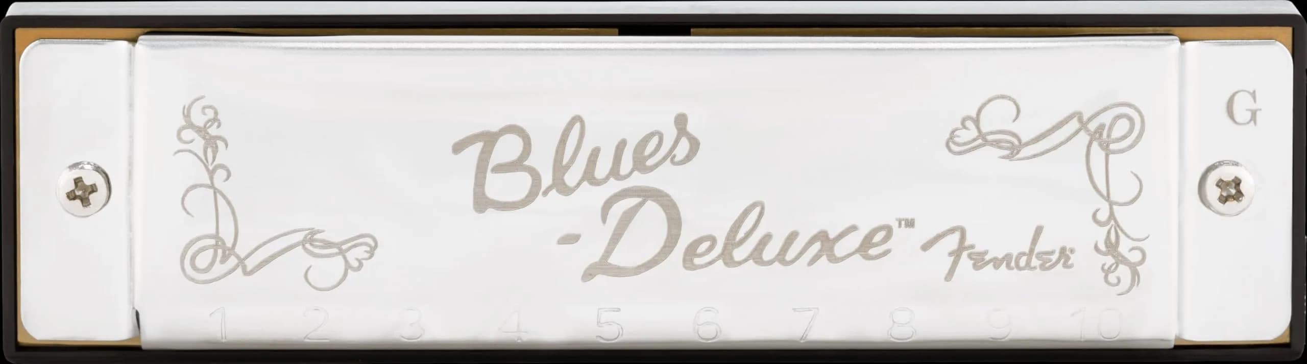 Fender Blues Deluxe Harmonica, Key of G | Traditional Shape, Brass Reeds thumbnail 6