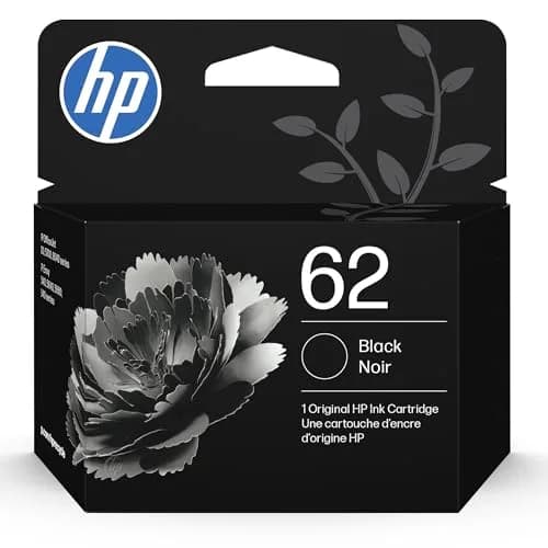 HP 62 Black Ink Cartridge | 200 Pages Yield | Fade-Resistant Documents thumbnail 1