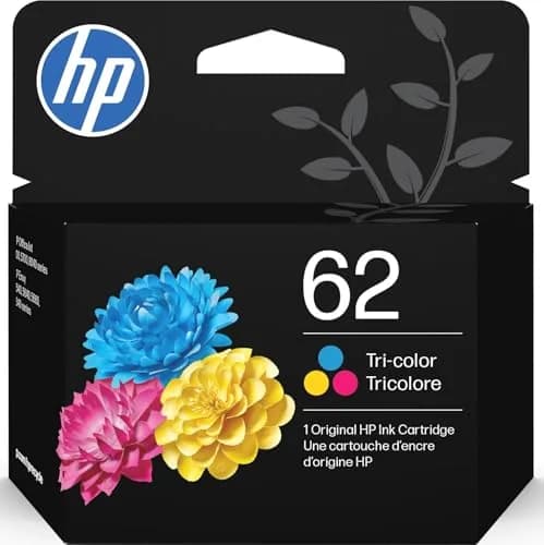HP 62 Tri-Color Ink Cartridge | 165 Pages Yield | Genuine HP Ink for Envy & OfficeJet Printers thumbnail 1
