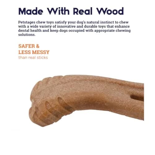 Outward Hound Dogwood Flip and Chew Bone, Medium | Durable Natural Wood Chew Toy for Dogs thumbnail 4