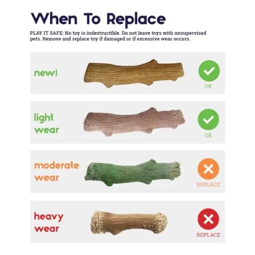Outward Hound Dogwood Flip and Chew Bone, Medium | Durable Natural Wood Chew Toy for Dogs thumbnail 6