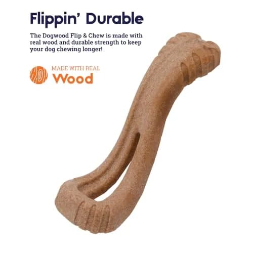 Outward Hound Dogwood Flip and Chew Bone, Medium | Durable Natural Wood Chew Toy for Dogs thumbnail 2