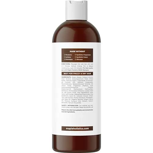 Maple Holistics Silk Protein Conditioner for Damaged Hair – Ultra Moisturizing for Dry Hair, 237ml (8 Fl Oz) | Defines Curls & Controls Frizz thumbnail 4