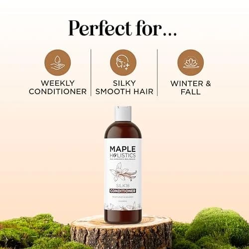 Maple Holistics Silk Protein Conditioner for Damaged Hair – Ultra Moisturizing for Dry Hair, 237ml (8 Fl Oz) | Defines Curls & Controls Frizz thumbnail 2