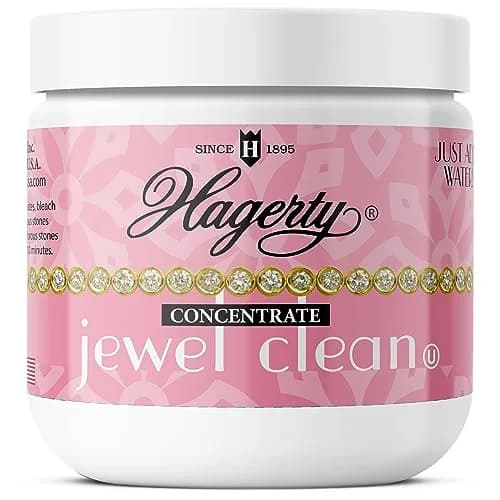 Hagerty Jewel Clean Concentrate Jewelry Cleaner Solution with Brush & Basket | Ammonia-Free, Odorless, 8 Oz thumbnail 1
