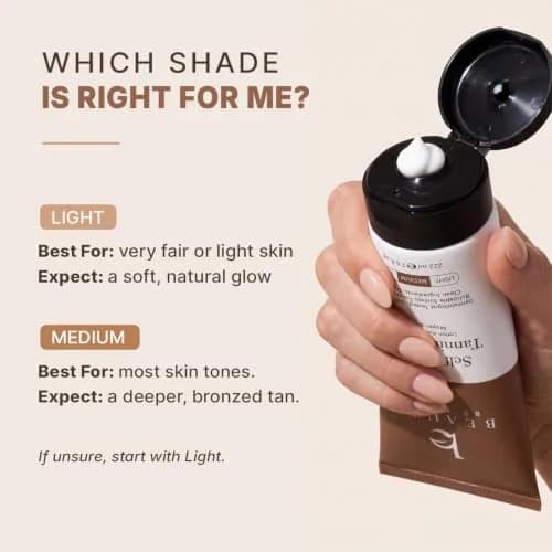 Beauty by Earth Natural Self Tanner Lotion Medium to Dark | Streak-Free Fake Tan with Aloe Vera & Coconut thumbnail 5