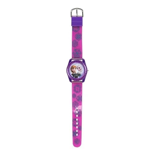 Accutime Disney Frozen Kids Digital Watch – Anna & Elsa LCD Timepiece, Purple Printed Strap, Easy-Read Display, Lightweight & Comfortable (70-120c) thumbnail 3