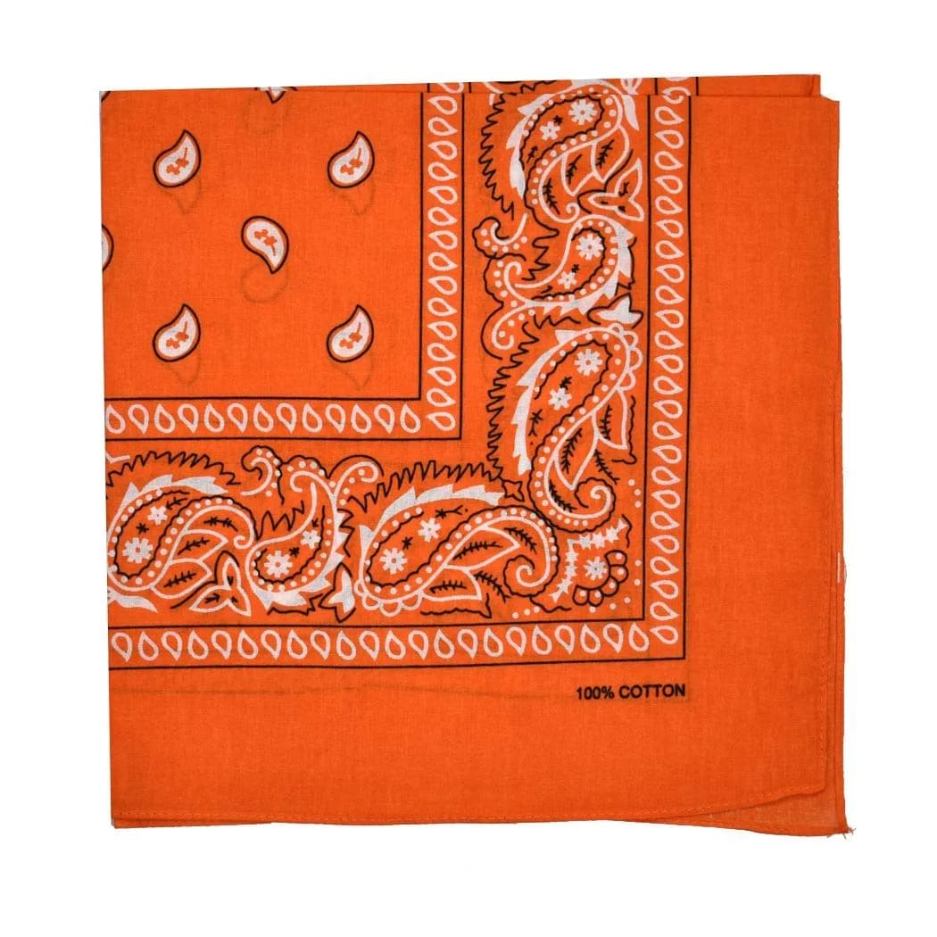NYFASHION101 Unisex Double Sided Paisley Cotton Bandana Head Wrap Scarf 57cm (22" x 22") | Vibrant Print for Head, Neck, Wrist