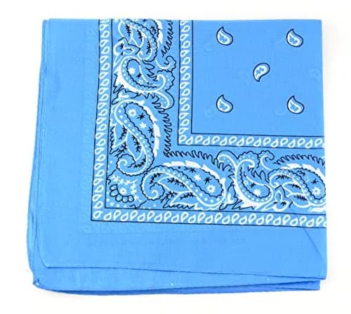 NYFASHION101 Unisex Double Sided Paisley Cotton Bandana Head Wrap Scarf 56cm x 56cm | Vibrant Print for Head, Neck, Face thumbnail 1