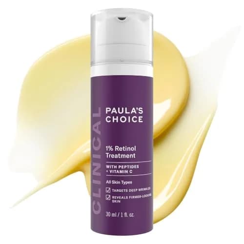 Paula's Choice CLINICAL 1% Retinol Face Treatment with Peptides & Vitamin C, 28ml (1 Fl Oz) | Advanced Anti-Aging Serum for Wrinkles & Fine Lines thumbnail 1