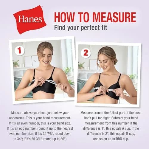 Hanes Womens Get Cozy Pullover Comfortflex Fit Wirefree Bra, White, Small US | Seamless, Supportive, All-Day Comfort thumbnail 7