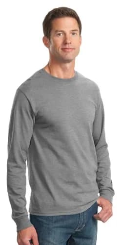Jerzees Adult 5.6 oz DRI-POWER ACTIVE Long-Sleeve T-Shirt M Black | Moisture Wicking Performance Cotton Blend thumbnail 5