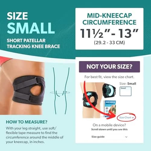 BraceAbility Patella Knee Brace for Women and Men - Patella Stabilizer Brace for Kneecap Dislocation, Patellofemoral Pain, Runners Knee, Tendonitis, ACL Support (Small, Black) thumbnail 2