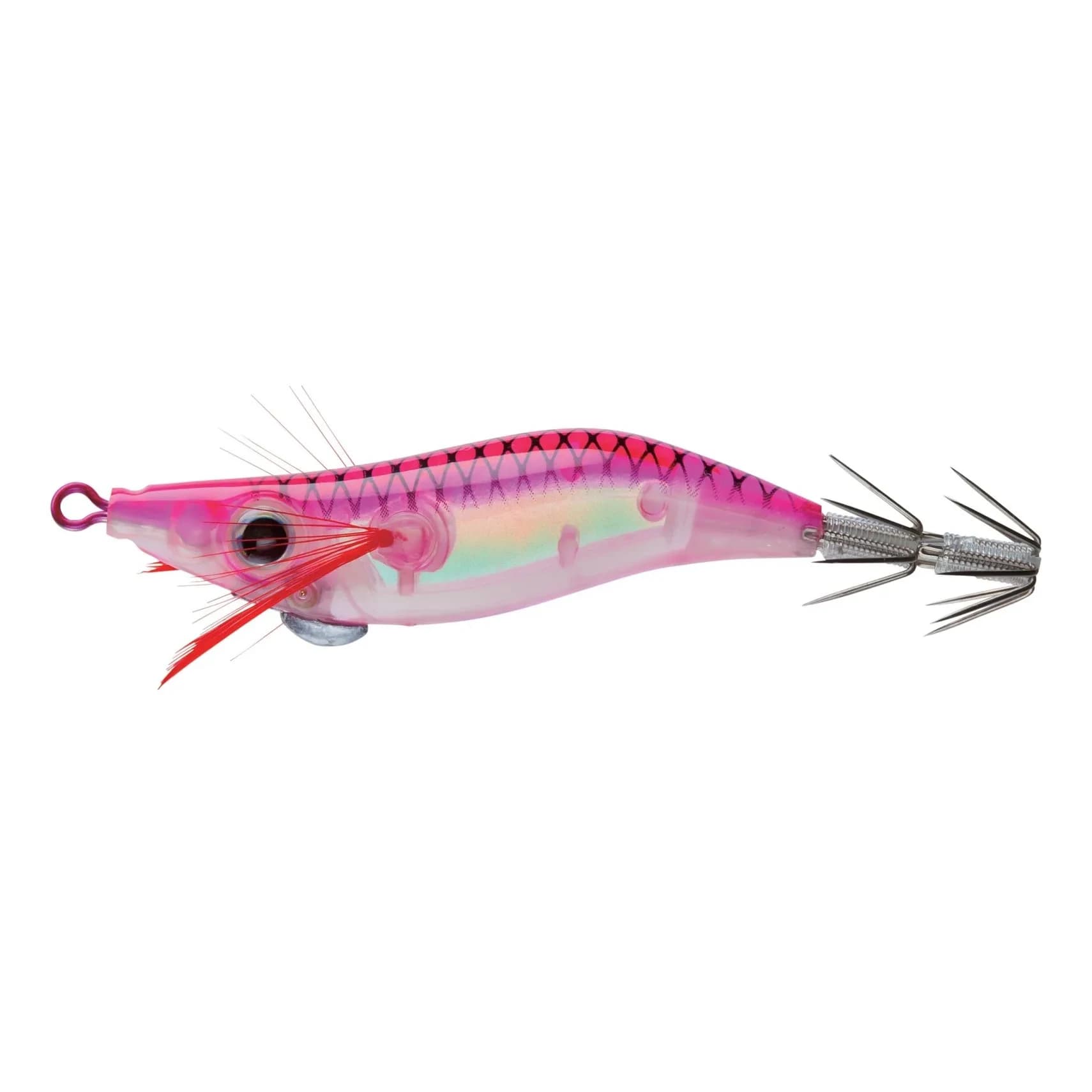 Yo-Zuri Squid Mini Aurora Floating Jig, Luminous Pink, 5.1cm (1/8oz) | Glow-in-the-Dark Squid Imitation - main product image