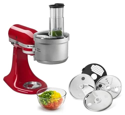 KitchenAid Food Processor Attachment with Commercial Dicing Disc KSM2FPA, 1.9 L (8 Cup) Capacity | Stainless Steel Blades, ExactSlice System thumbnail 3