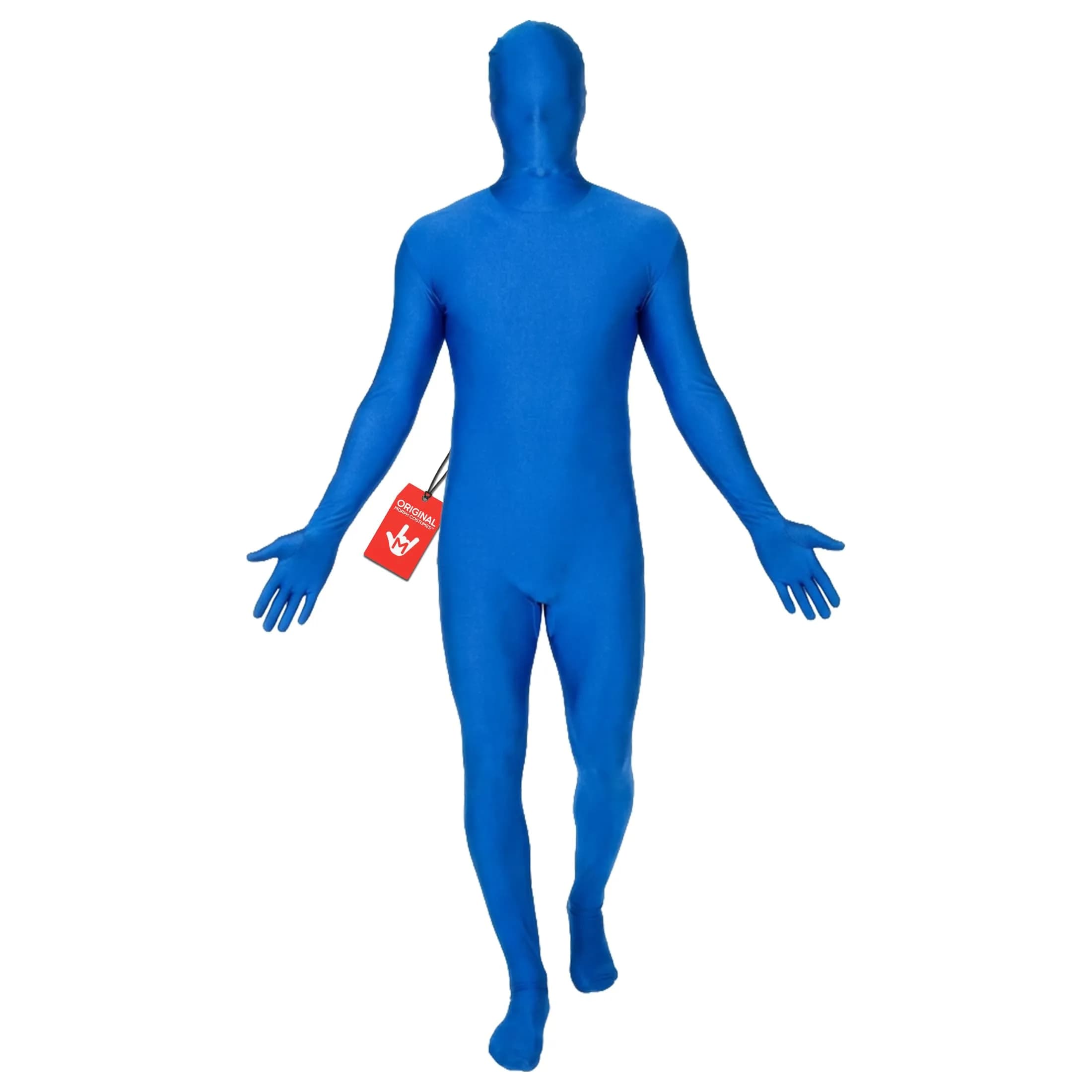 Morphsuits Spandex Bodysuit Zentai Blue Adults Halloween Costume - Medium | Full Body Stretch Fit