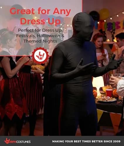 Morphsuits Spandex Bodysuit Zentai Blue Adults Halloween Costume - Large 22.85cm (8.99in) L x 1cm (0.39in) H x 34cm (13.39in) W | Full Body Stretch Fit thumbnail 6