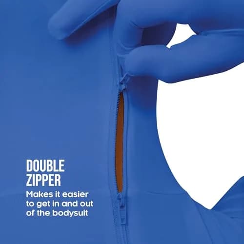 Morphsuits Spandex Bodysuit Zentai Blue Adults Halloween Costume - Large 22.85cm (8.99in) L x 1cm (0.39in) H x 34cm (13.39in) W | Full Body Stretch Fit thumbnail 9