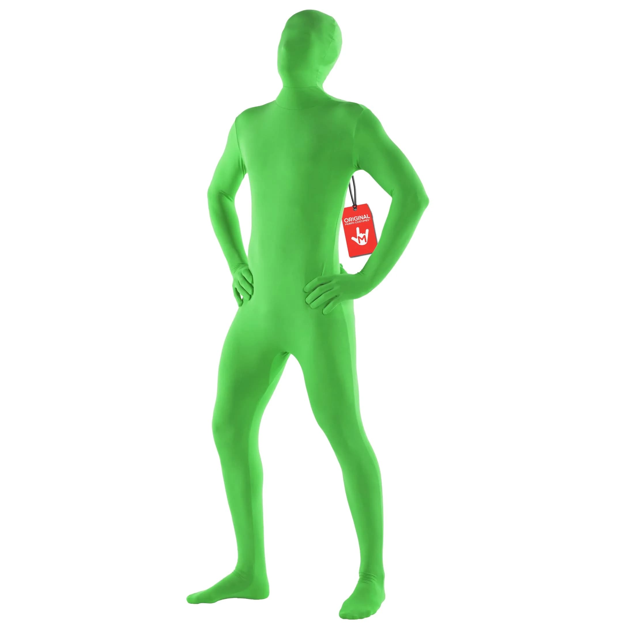 Morphsuits Spandex Bodysuit Zentai Blue Adults Halloween Costume - Medium | Full Body Stretch Fit — Green / X-Large