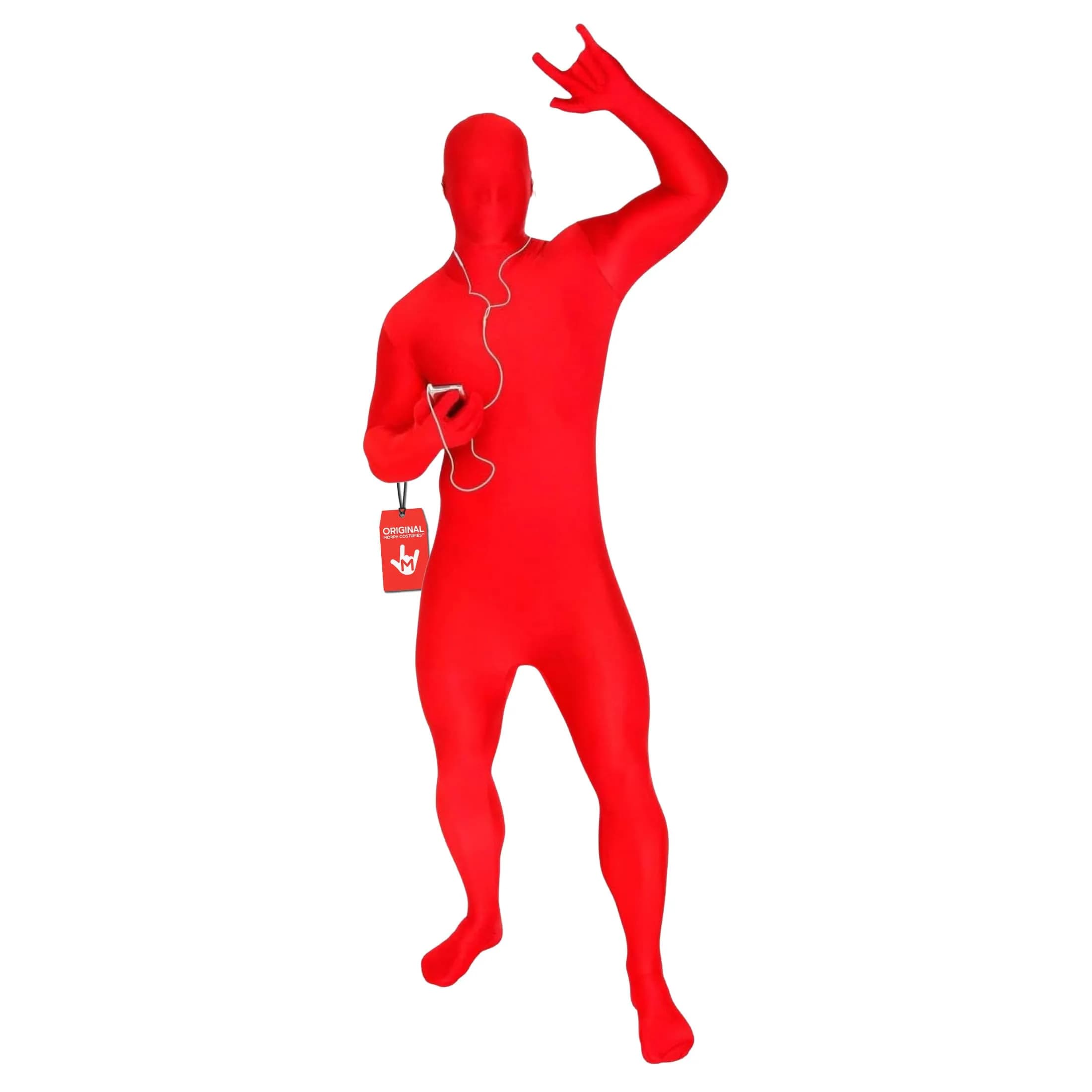 Morphsuits Red Spandex Bodysuit Zentai Costume Medium | Full Body Stretch for Halloween & Parties