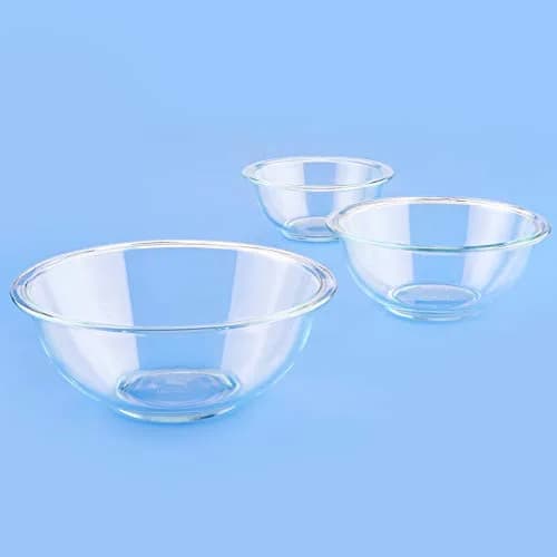 Pyrex Glass Mixing Bowls Set (3-Piece) 1-qt, 1.5-qt, 2.5-qt | Microwave & Dishwasher Safe thumbnail 7