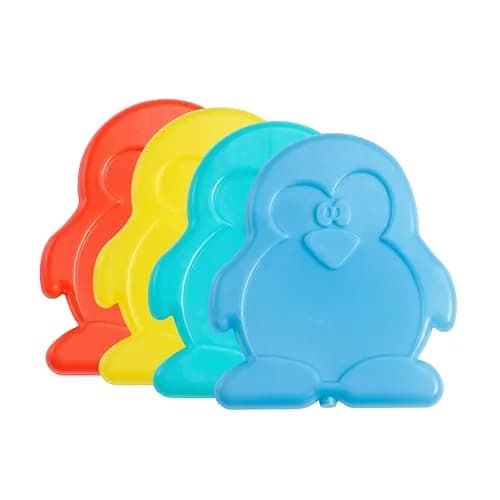 Fit & Fresh Reusable Kids Lunch Box Ice Packs, 4pk | Slim Penguin-Shaped Freezer Packs for School & Picnic thumbnail 2