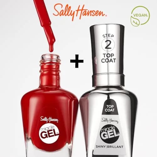 Sally Hansen Miracle Gel Nail Polish 0.5 Fl Oz | Long-Lasting, No UV Needed, Glossy Red Eye thumbnail 5