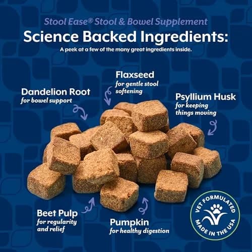 NaturVet Stool Ease Supplement for Dogs – 40 Soft Chews | Supports Normal Bowel Function thumbnail 5